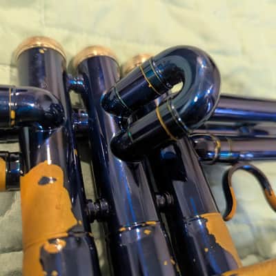 blue Merano Student Beginner Trumpet with Mouthpiece and Carrying Case image 14
