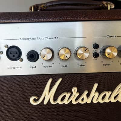 Marshall Acoustic Soloist AS50R 2-Channel 50-Watt 2x8" Acoustic Guitar Combo 2000s - Brown image 3