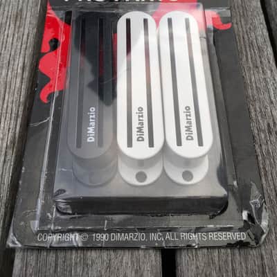 DiMarzio Fast Track Rail Pickup Covers White / Black image 2