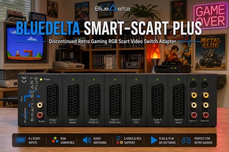 BLUEDELTA SMART-SCART PLUS 🔥RARE🔥 Retro Gaming RGB Video Switch Scart Adapter image 1