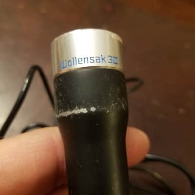 Wollensak 3M small Japan hand mic late 1960s - black metal and chrome image 2