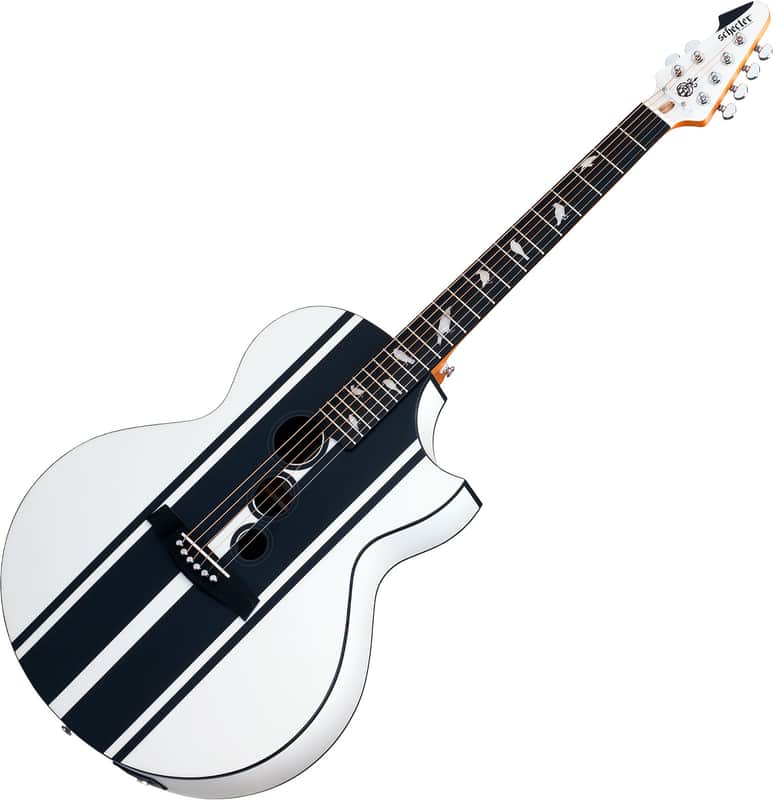 Schecter SWHT DJ Ashba Auditorium Satin White image 1