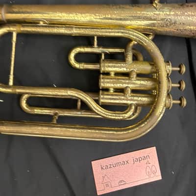 Yamaha YAH-201 Eb Alto Horn 3 Piston Vintage Brass Instrument Untested image 2