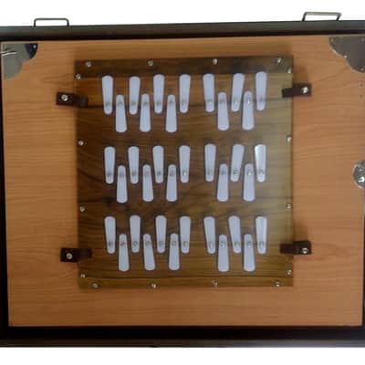 3 Octaves Indian MKS Shruti Box, 36 Stoppers, Full Teak Large 16" Frame, Long Sustain 440Hz / 432Hz image 2