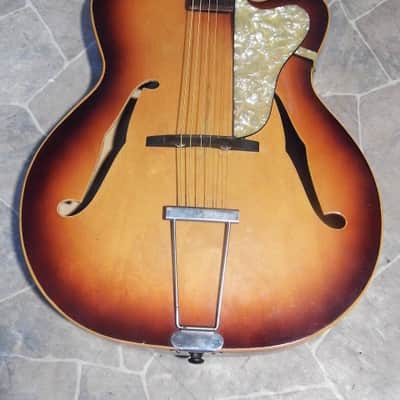 vintage KLIRA Triumphator archtop Jazz GUITAR  Gitarre Germany 1960s image 2