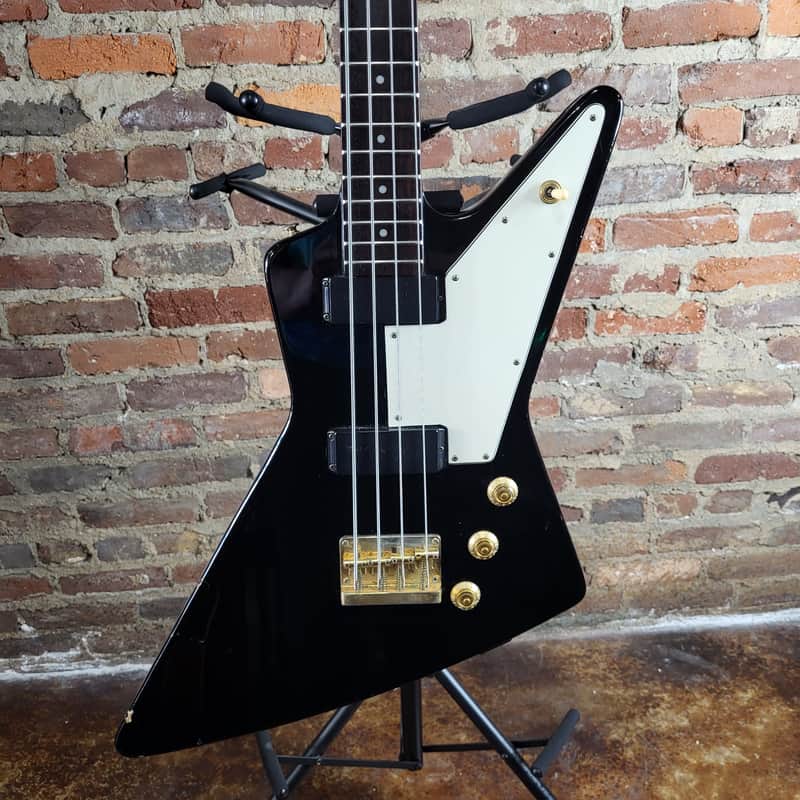 Epiphone Explorer Electric Bass (1990s, Black) | Reverb UK