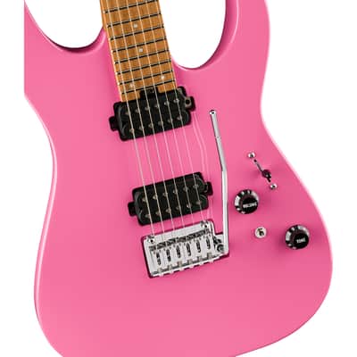 Charvel Charvel Pro-Mod DK24 HH 2PT CM Electric Guitar, Caramelized Maple Fingerboard, Bubblegum Pink image 4