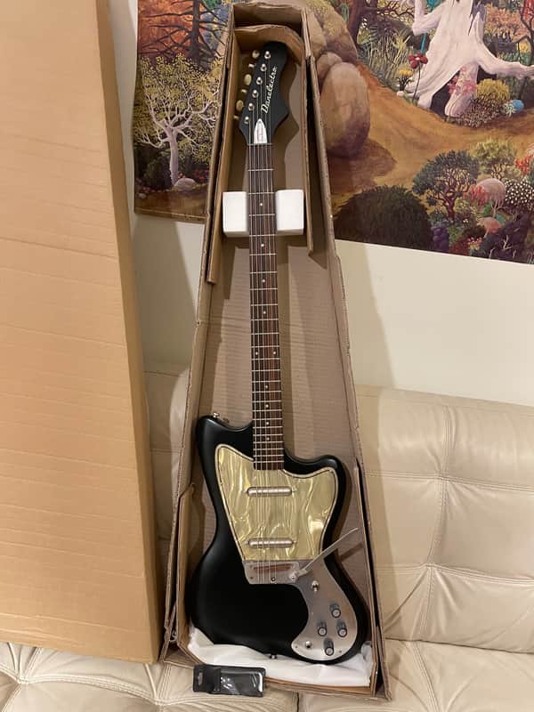 Mint NOS Danelectro Hornet Baritone — New Old Stock Dead on ‘67 Baritone Reissue — Factory Black, Jazzmaster Style image 1