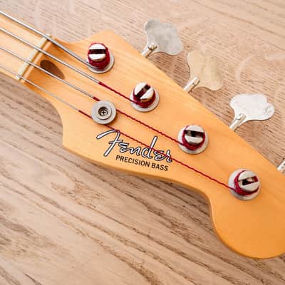 1983 Fender Precision Bass '57 Vintage Reissue Fullerton Black Over Fiesta Red 100% Original w/ohc image 4