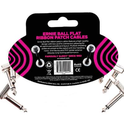 3" Flat Ribbon Patch Cable 3-Pack - White - Optimizing Your Pedalboard Layout & Routing Space with Superior Design and Quality - Multi-Shielded Signal-Preservation Low-Handling Noise Built to Last image 2