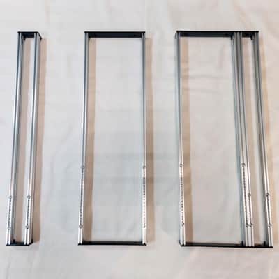 Intellijel 1U 144HP Eurorack Rails Kit with Brackets & M3 nuts (Black / Silver) image 9