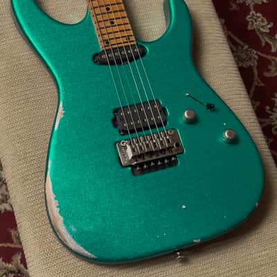 Tom Anderson Guitarworks Angel Player Big Sparkle Teal Guitar image 3