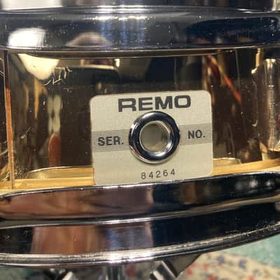 Remo - 3.5x13" Master-Touch Brass Piccolo Snare 1990's - Brass Wrap image 3