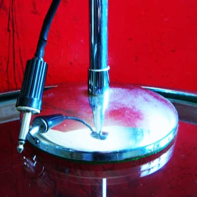 Vintage RARE 1930's Western Electric D 173069 crystal microphone w cable and stand Altec RCA image 7