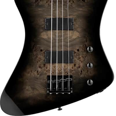 ESP LTD Phoenix-204DX 4-String Bass Guitar, Rosewood Fingerboard, Black Burst image 2