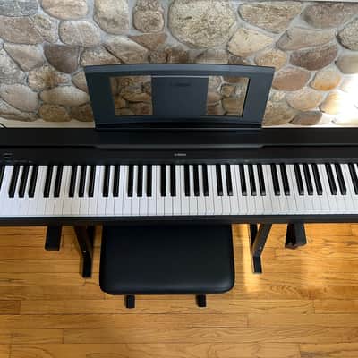 Yamaha P-45 Digital Piano 2015 - Present - Black with Bench, Stand, and Sustain Pedal image 4