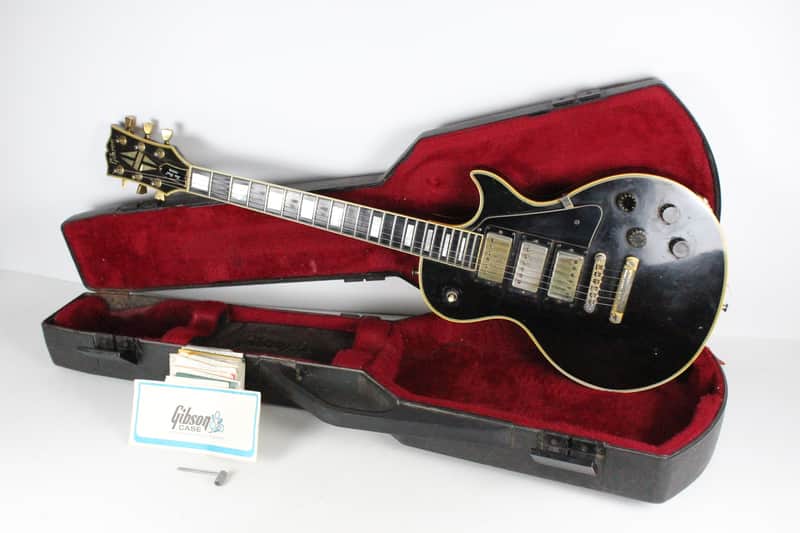 1979 Vintage Gibson Les Paul Custom 3-Pickup "Black Beauty" All Original Ebony 1970's OHSC Manual - Good