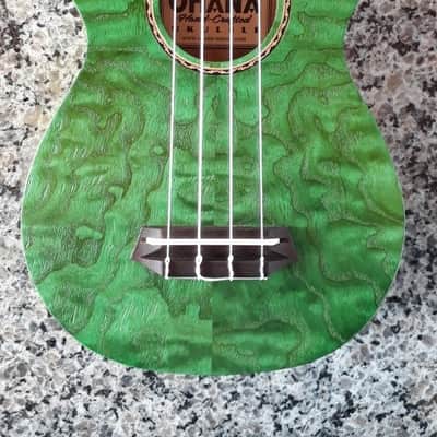 Mint Ohana Model SK-15W GN Green Soprano Size All Willow Wood Ukulele -FREE Gig Bag image 3