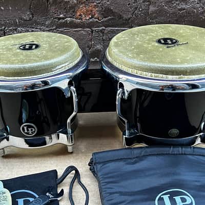 Latin Percussion LP200XF-BK Fiberglass Bongos with Comfort Curve II Rims 2010s - Black image 2