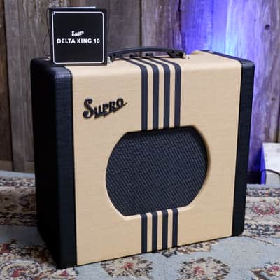 Supro 1820R Delta King 10 5-Watt 1x10" Guitar Combo 2021 - Present - Tweed / Black Stripes image 1