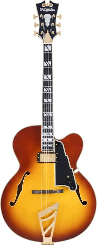 D'Angelico Excel EXL-1 Hollowbody Electric Guitar - Dark Ice Tea Burst image 1