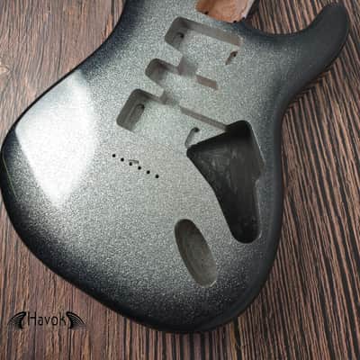 Diamond Burst 2PC ,Mahogany ST S-Style Body High Gloss, Hard Tail, Vintage Part Replacement Gadget, High End Custom S Type Body, image 1