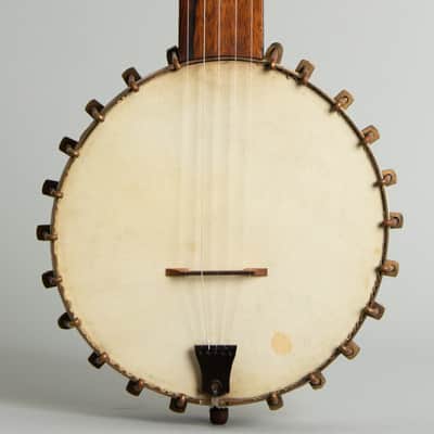 H.E. Bailey  5 String Fretless Banjo (1881), original brown coffin case. image 3