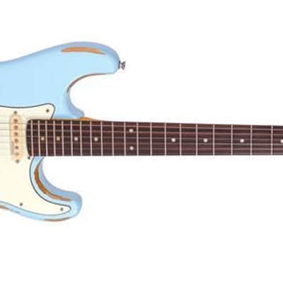 Vintage Icon Series V6MRLB Distressed - SSS, Laguna Blue image 3