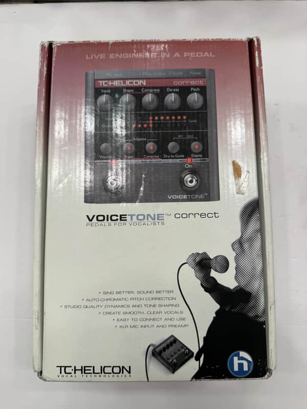 TC Helicon Voicetone Correct Correction Vocal Effect Pedal + Box & Power Supply image 1