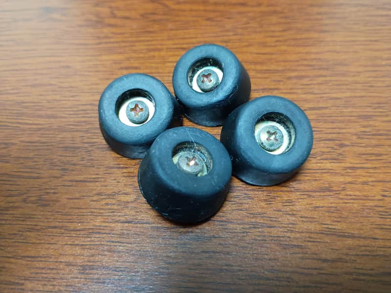 Roland αJUNO-2 Rubber Foot Set (4 pcs) | Genuine Roland Part | 7/8-inch Diameter × 3/8-inch Height | With Mounting Screws image 1