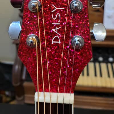 Daisy Rock SGS-DR6205 Deep Pink Sparkle Acoustic Guitar image 4