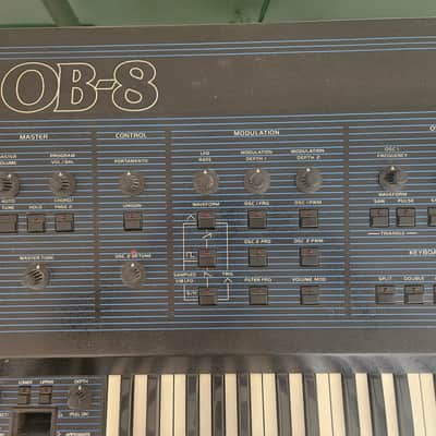 Oberheim OB-8 61-Key 8-Voice Synthesizer 1983 - Blue with Wood Sides image 6