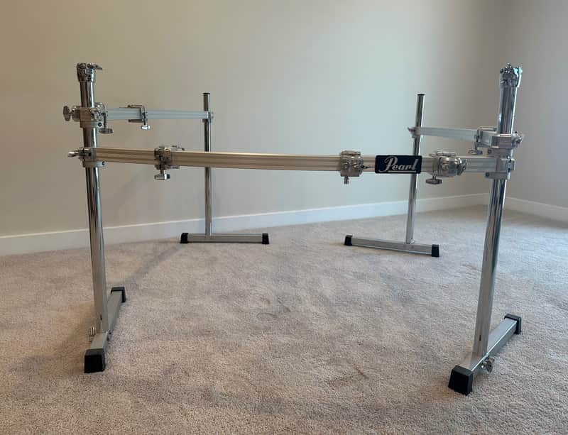 Pearl Icon 3‐Sided Curved Drum Rack – Like New (Extra Clamps Included) image 1
