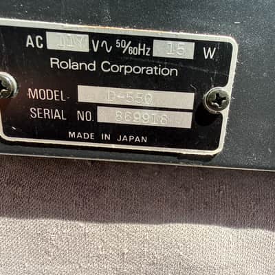 ROLAND D-550 DIGITAL PIANO SOUND MODULE 1986 - BLACK image 10