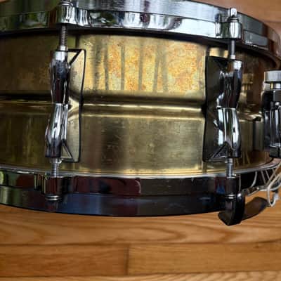 (Video) Yamaha 1990s SD-4105 14x5.5 Seamless Brass Snare Drum image 5