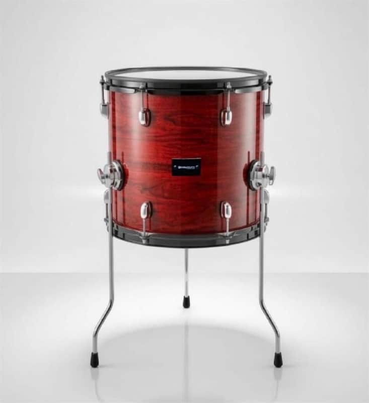 Dolby 13” x 13” Floor Tom Red Wood Electronic Full Shell for Roland Alesis image 1
