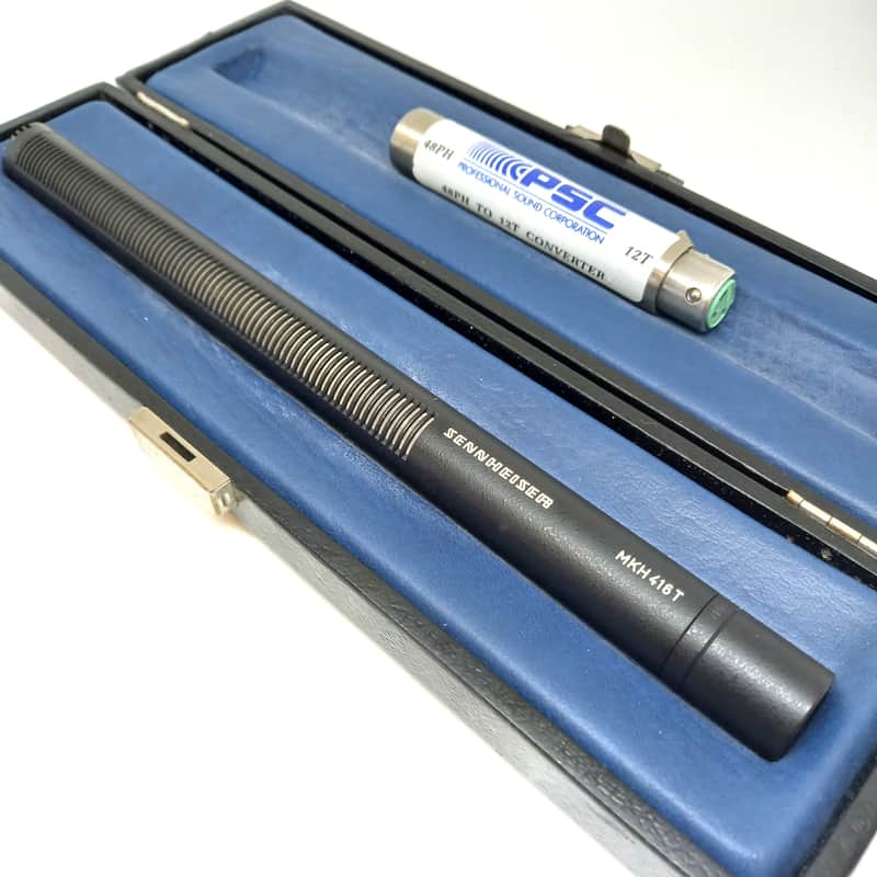 Vintage Sennheiser MKH 416 T Shotgun Mic - 1970s - With 48PH to 12T Converter - 2 available // MKH416 // MKH 416T image 1
