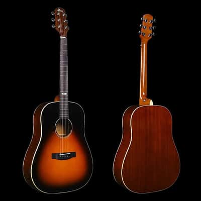 WINZZ AFM16-SD Slope Shoulder Dreadnought Solid Sitka Spruce Acoustic Guitar with Reinforced Carbon Fiber Neck image 21