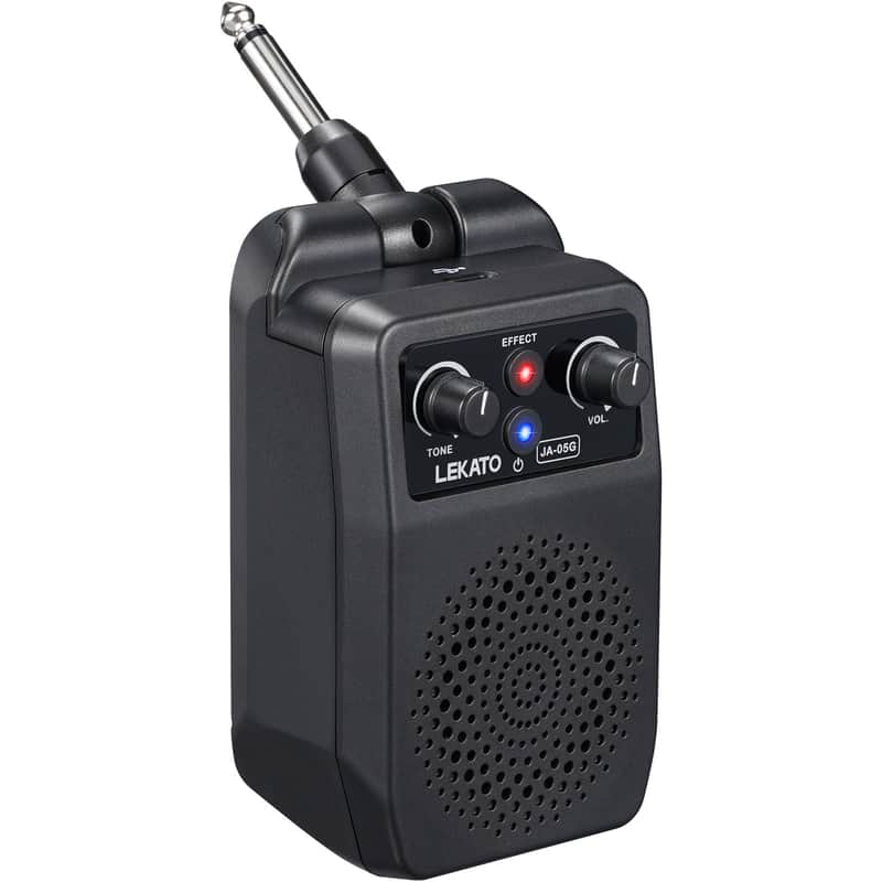 LEKATO Portable Mini Guitar Amp 5W Bluetooth Combo Amplifier Built-in 4 Effects image 1