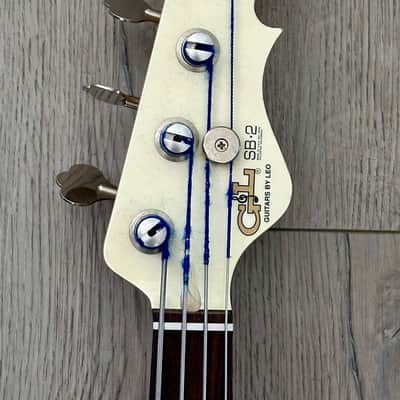 G&L SB-2 USA Bass Guitar 2003 - Olympic White with Matching Headstock image 5