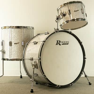 Rogers USA Tower White Marine Pearl Drum Set 14x24 9x13 and 16x16 image 1