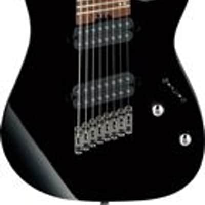 Ibanez RGMS8 Multi Scale Electric Guitar Black image 1