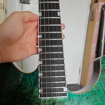 ESP USA Custom Shop M-I M-1 NTB TOM NT 2021 - Lime burst marble swirl image 13