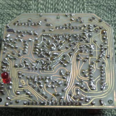 for parts / for repair DOD circuit board with parts on it for 575-A Flanger (Analog Flanger) NO casing, NO bottom plate, NO controls, NO switch, NO knobs, NO jacks, NO wires, NO screws (early to mid 1980s) image 11
