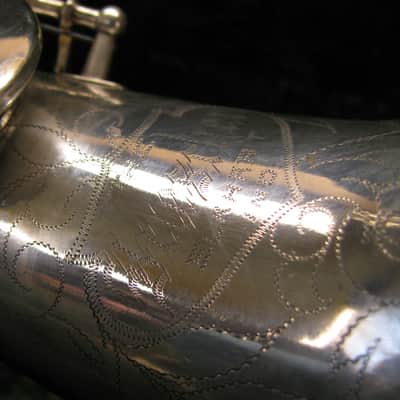 Rare Buescher True Tone "Stritch" Straight Alto Saxophone 1926 Silver Plated image 21