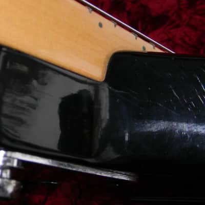 Series 10 Vintage 1985 Black Body Maple Fretboard Neck ZZ Explorer Style Guitar image 17