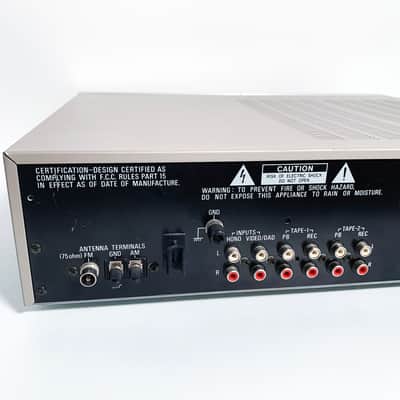 Vintage Denon DRA-350 Solid State Tuner Amplifier Silver Stereo Receiver Amplifier 36 Watts image 8