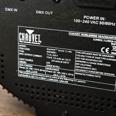 Chauvet SlimPAR QUAD 12 IRC RGBA LED PAR Wash Fixture CG013GG image 6