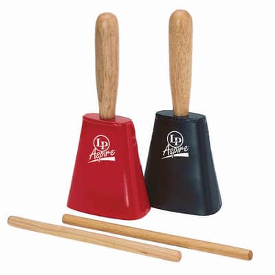 Latin Percussion LPA900-BK Aspire E-Z Grip Cowbell w/ Wood Handle