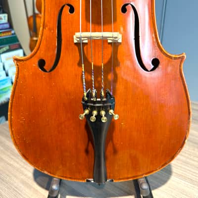 Golden Bamboo Chinese Imported 1/2 Cello Solid Wood Quinn Violin 2000 - Oil Varnish image 7